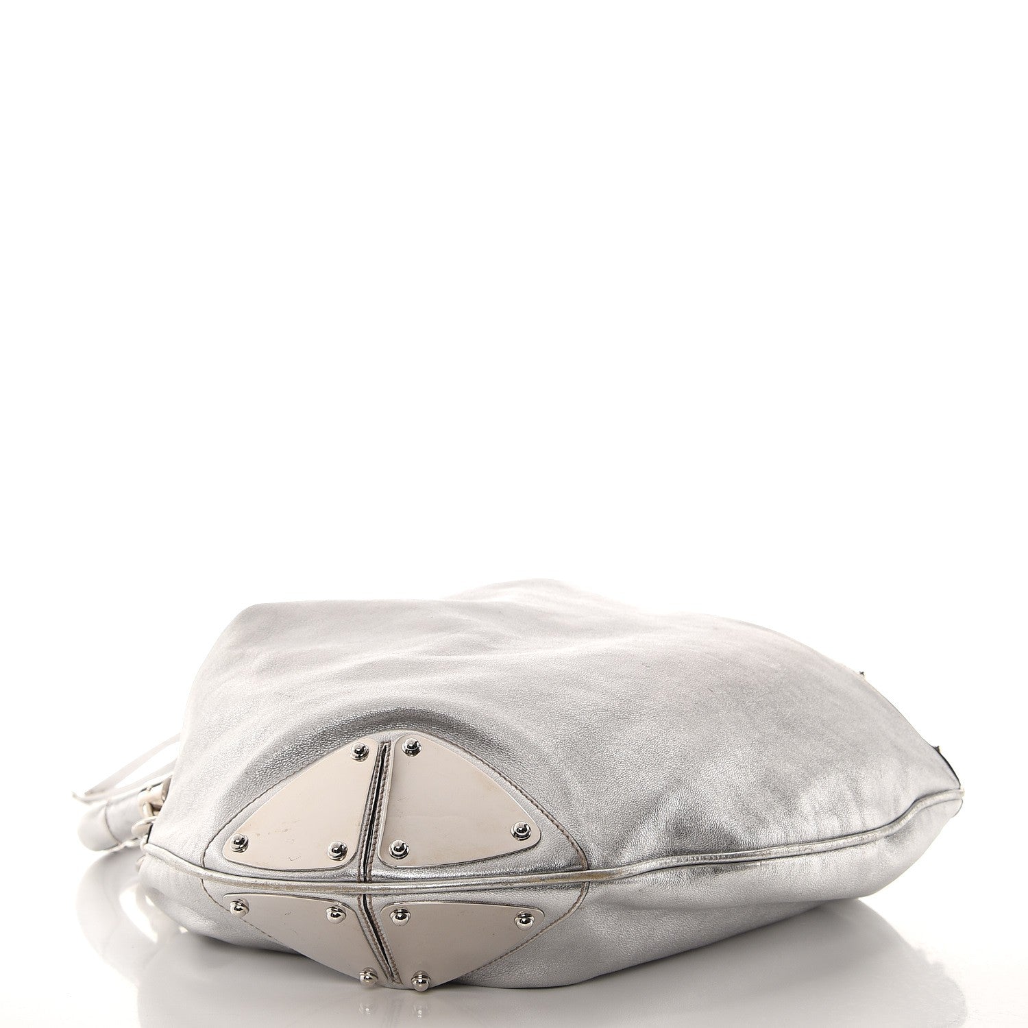 Gucci Metallic Calfskin Large Indy Top Handle Hobo Silver 6 of 21