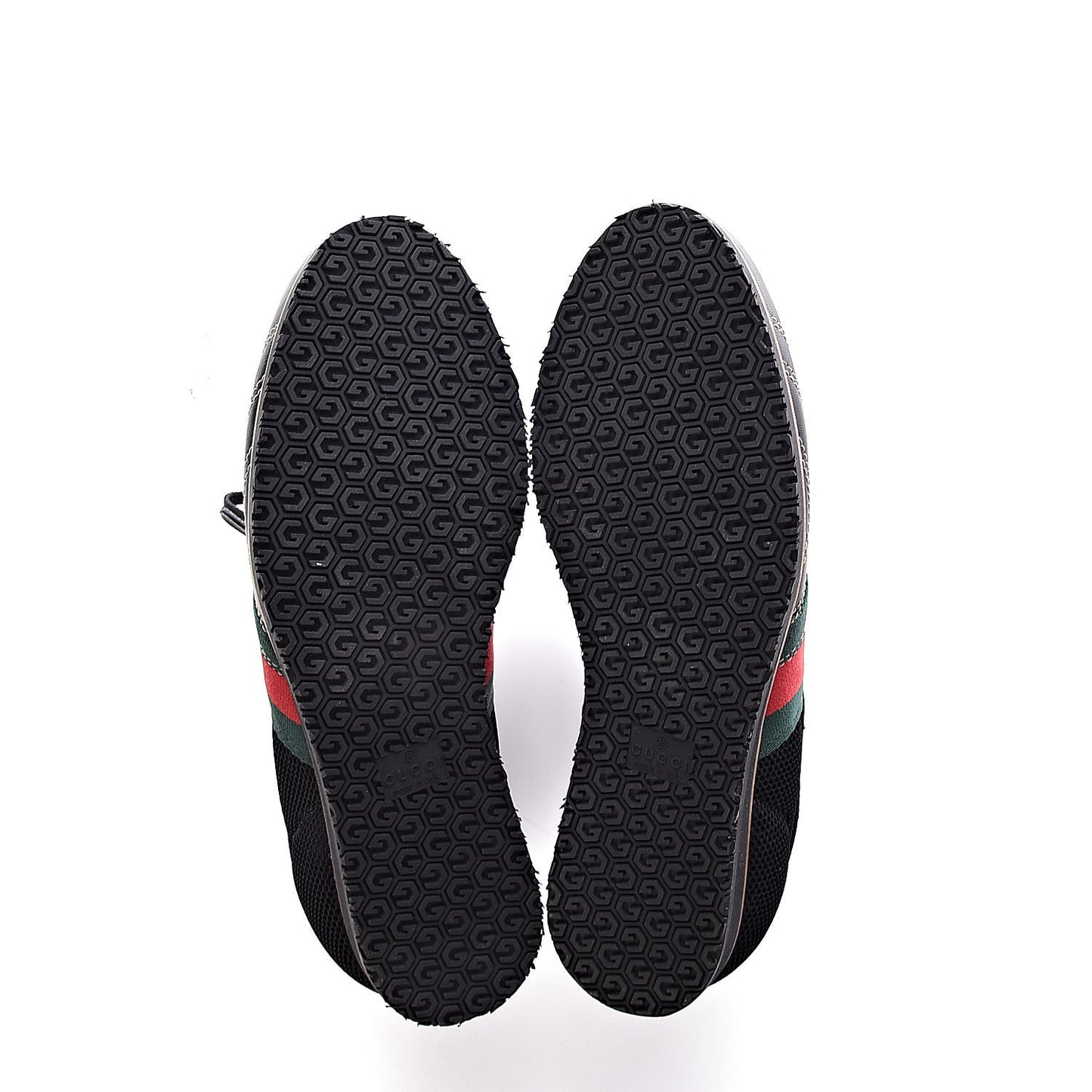 Calfskin Mesh Web Sneakers 35 Black