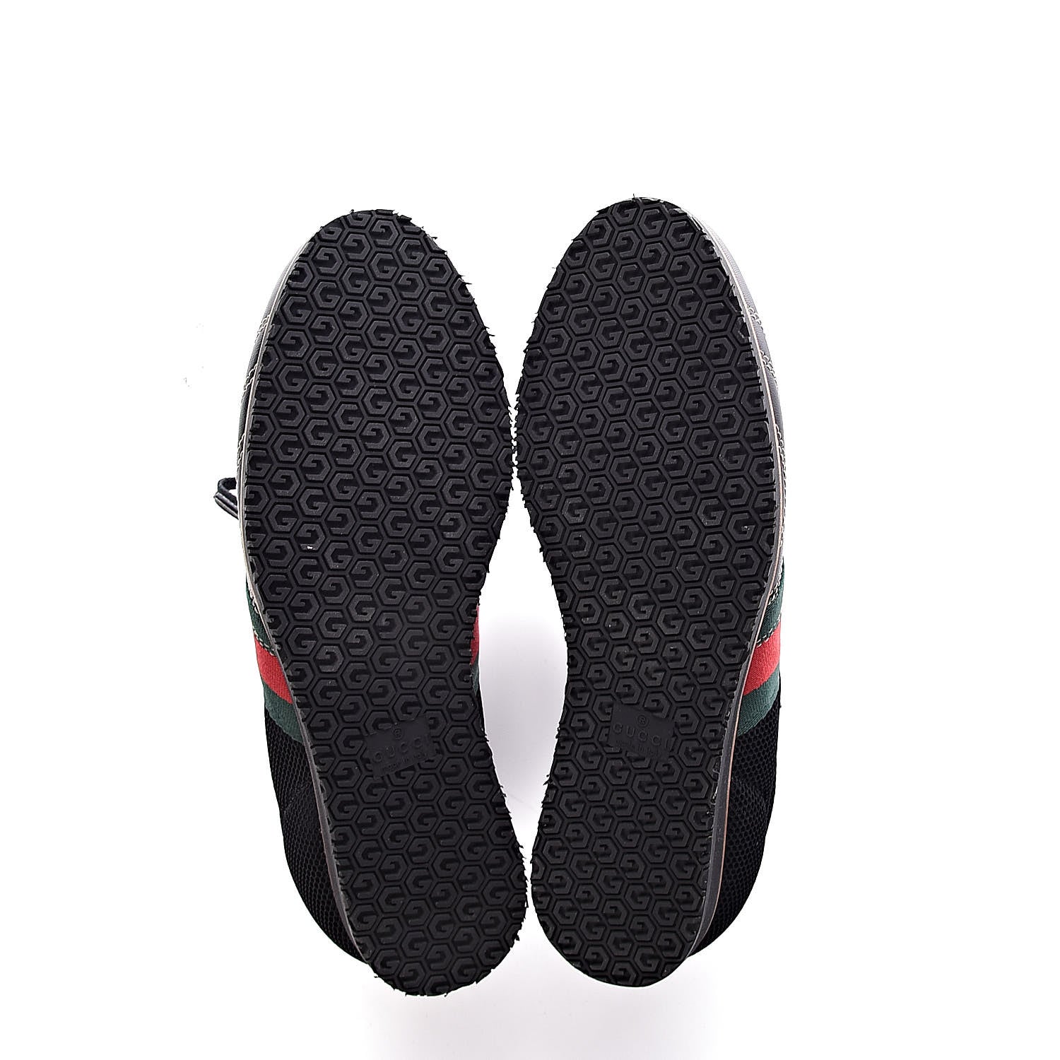 Gucci Calfskin Mesh Web Sneakers 35 Black 7 of 13