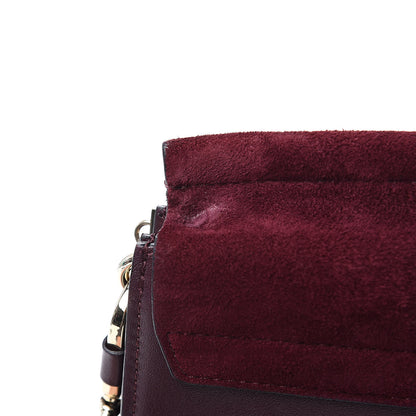 Chloe Suede Calfskin Medium Faye Shoulder Bag Dark Purple 8 of 12