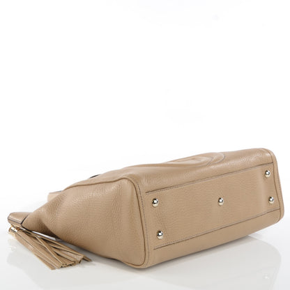 Gucci Pebbled Calfskin Small Soho Top Handle Bag Cream 4 of 7