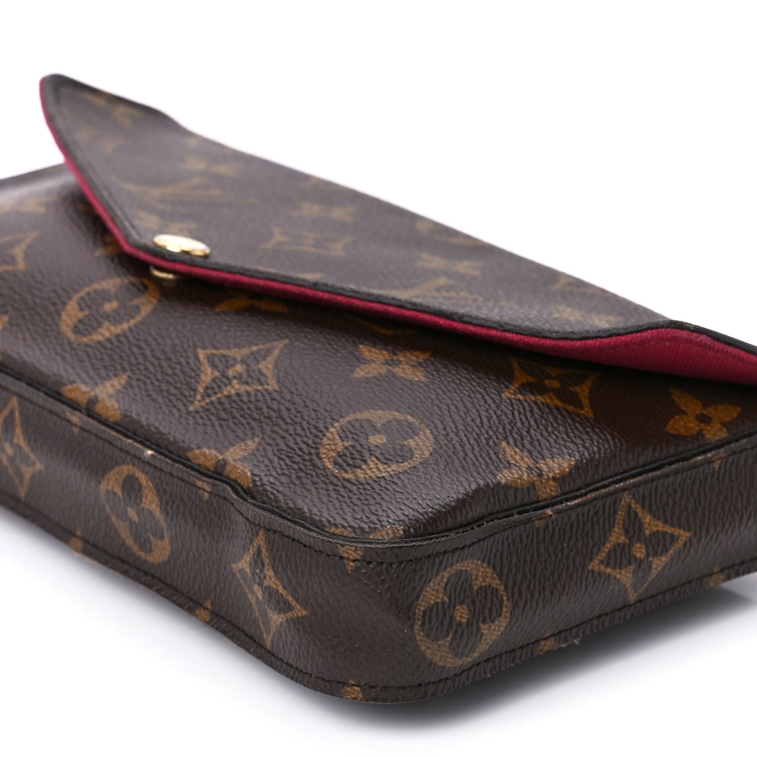 Louis Vuitton Monogram Pochette Felicie Chain Wallet Fuchsia 11 of 12