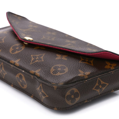 Louis Vuitton Monogram Pochette Felicie Chain Wallet Fuchsia 11 of 12