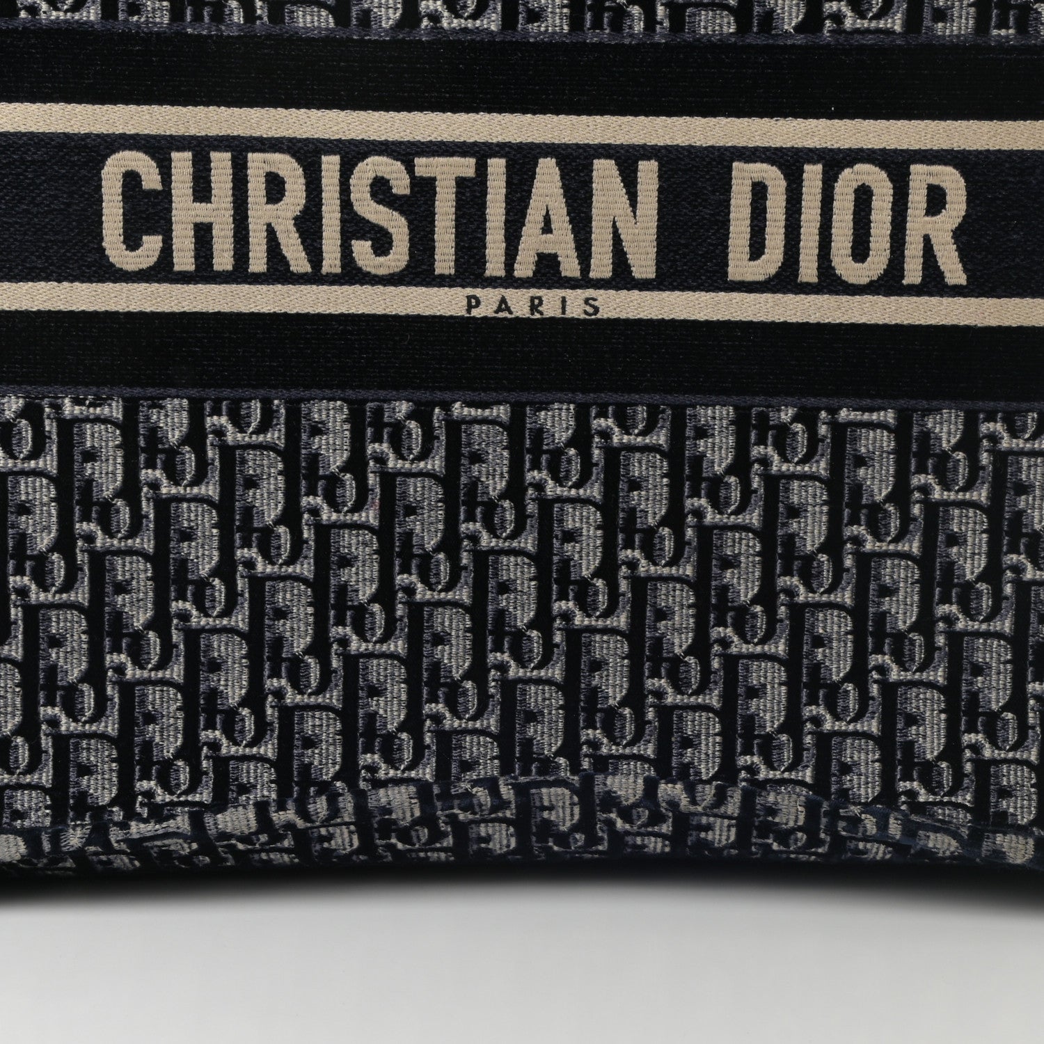 Christian Dior Oblique Velvet Book Tote Blue Multicolor 11 of 12