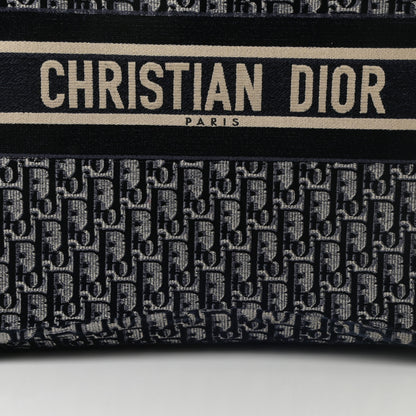 Christian Dior Oblique Velvet Book Tote Blue Multicolor 11 of 12