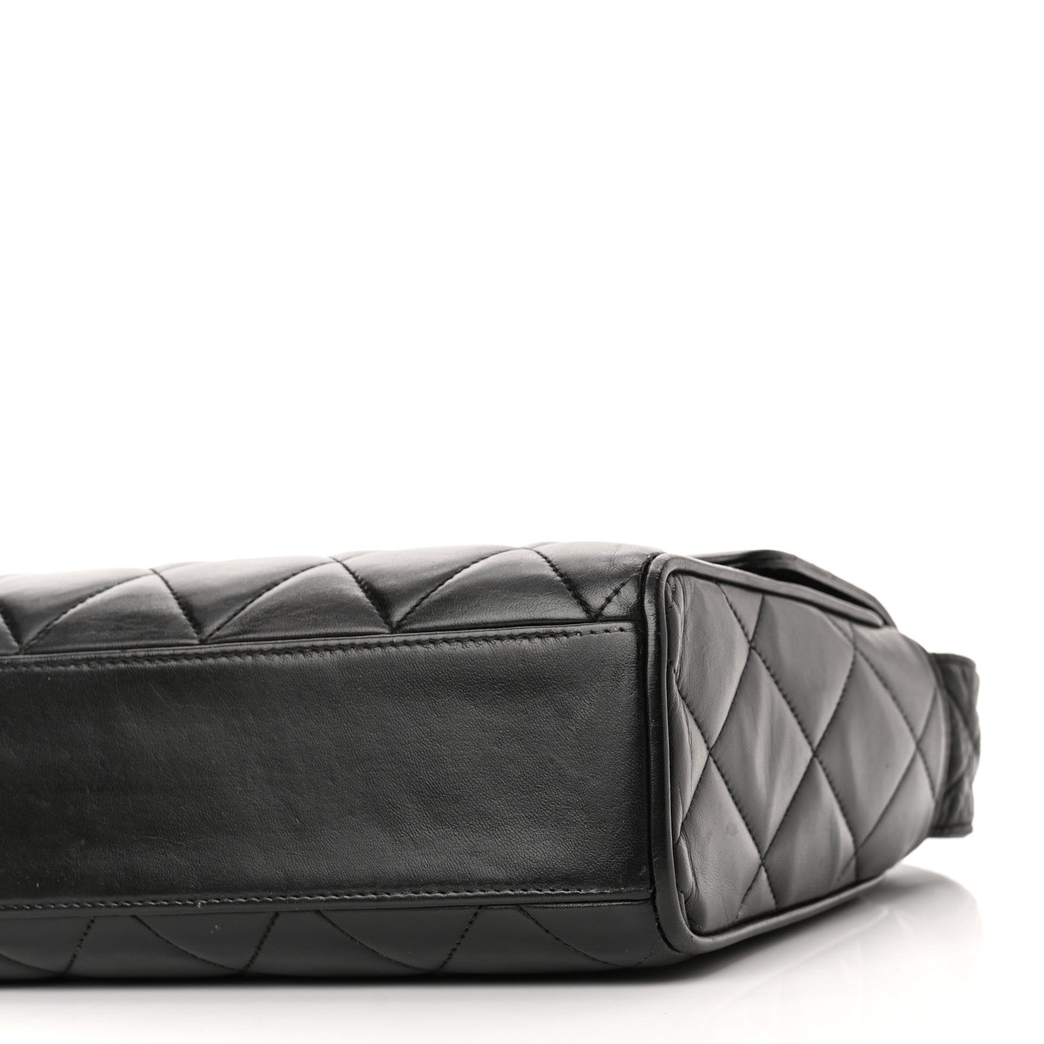 Chanel Lambskin Quilted CC Single Flap Shoulder Bag Black 9 of 10