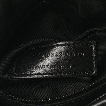 Saint Laurent Calfskin Quilted Toy Loulou Puffer Monogram Monochrome Chain Satchel Black 6 of 11
