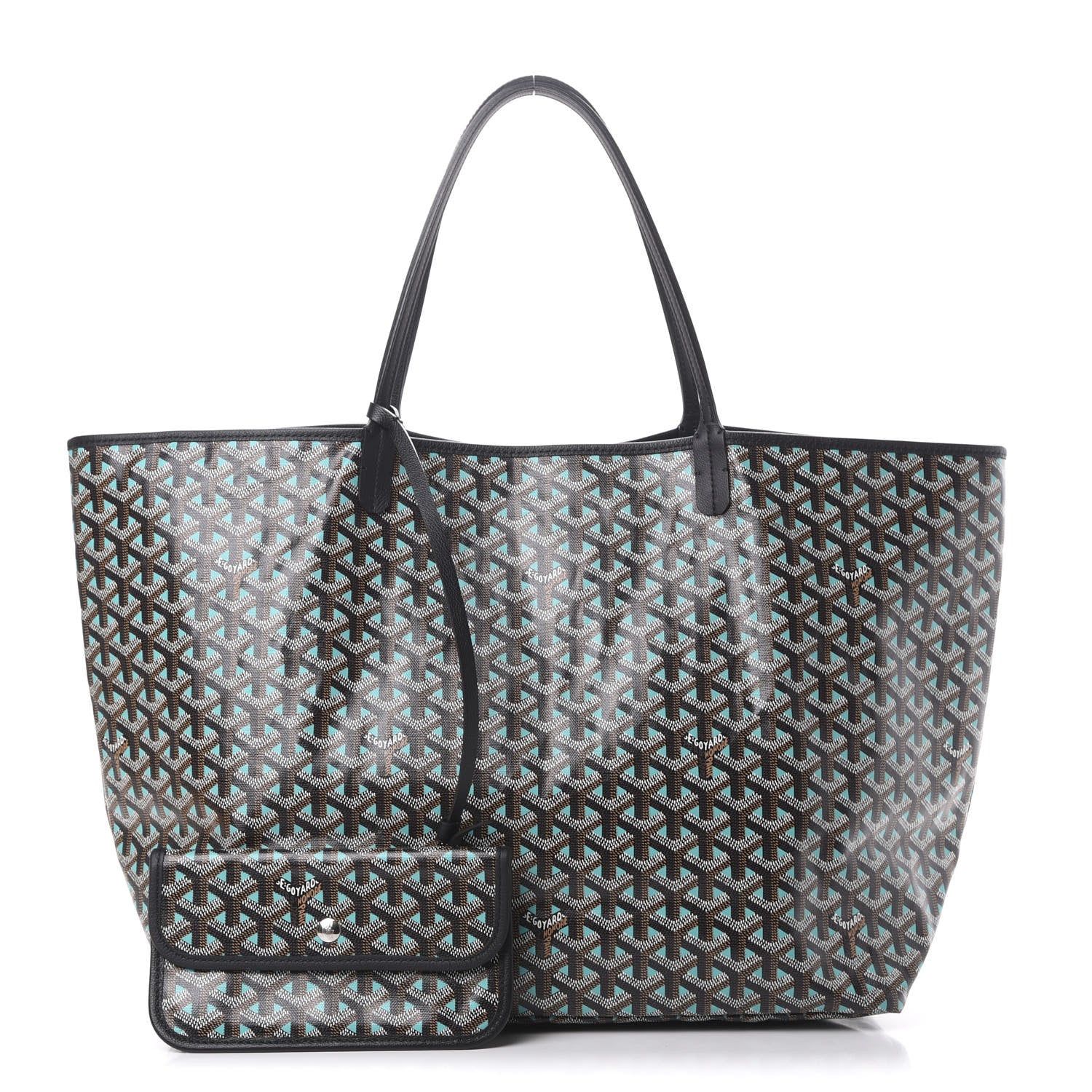 Goyard Goyardine Saint Louis Claire Voie GM Black Blue 1 of 12