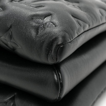 Louis Vuitton Lambskin Embossed Monogram Coussin PM Black 13 of 15