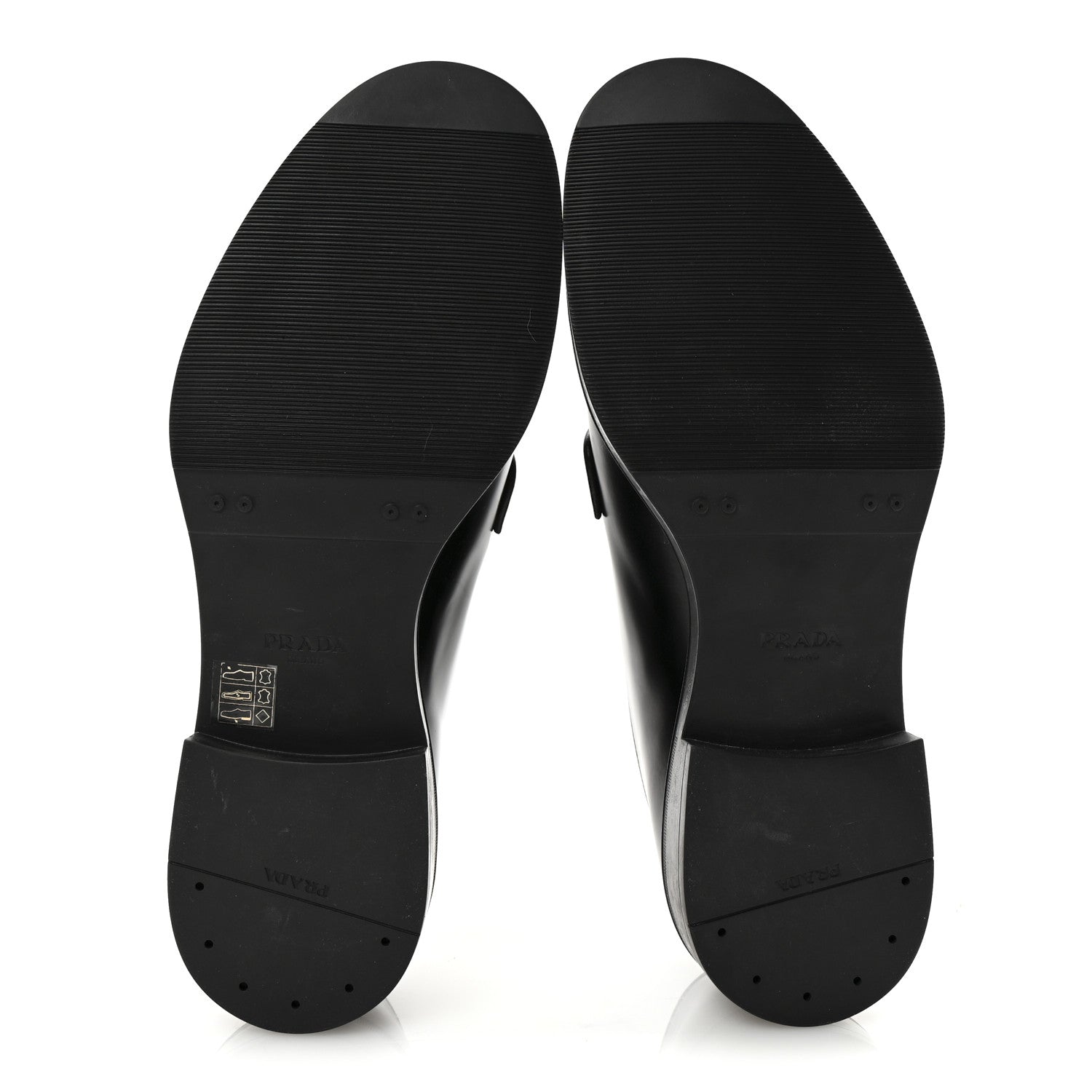 Prada Spazzolato Mens Derby Loafers 8 Black 6 of 9