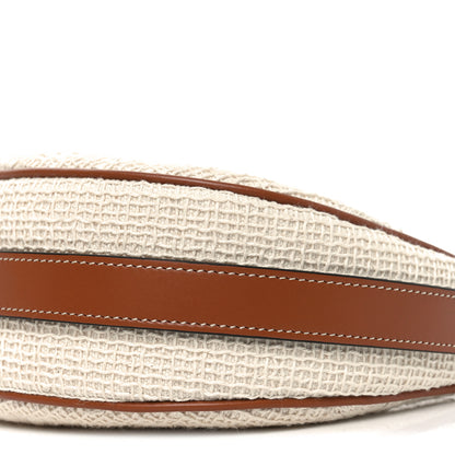 Celine Crochet Embroidered Ava Triomphe Shoulder Bag White Tan 10 of 10