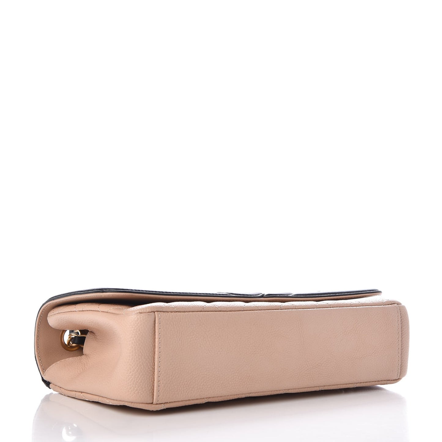 Caviar Quilted Medium CC Filigree Flap Beige Black