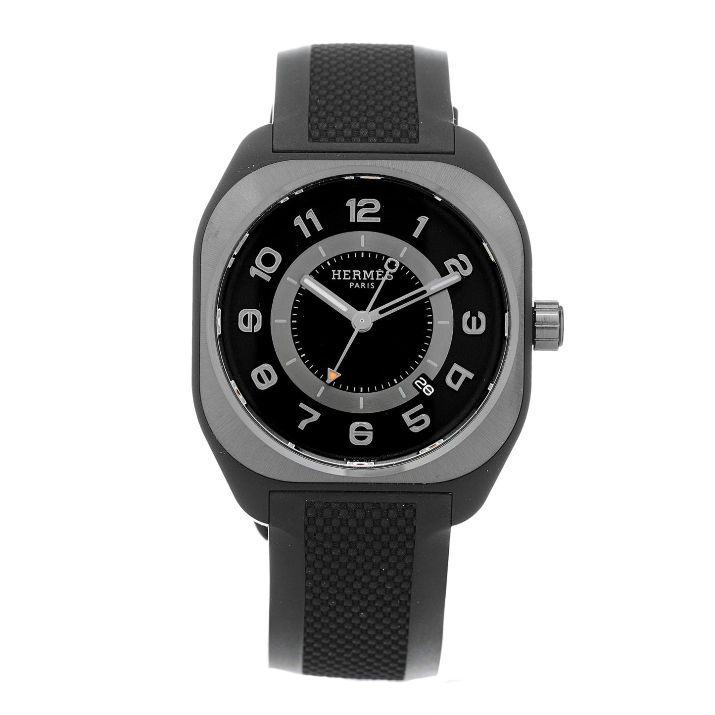 DLC Coated Titanium Rubber 39mm H08 Automatic Watch Noir