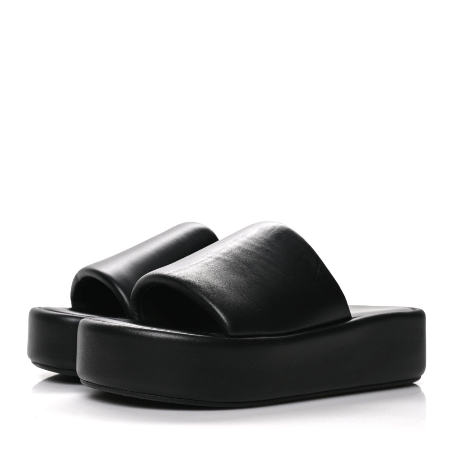 Balenciaga Smooth Nappa Logo Rise Platform Sandals 41 Black White 3 of 7