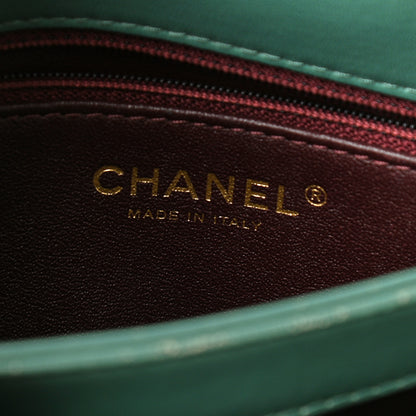 Chanel Lambskin Quilted Small Trendy CC Flap Dual Handle Bag Light Green 5 of 9
