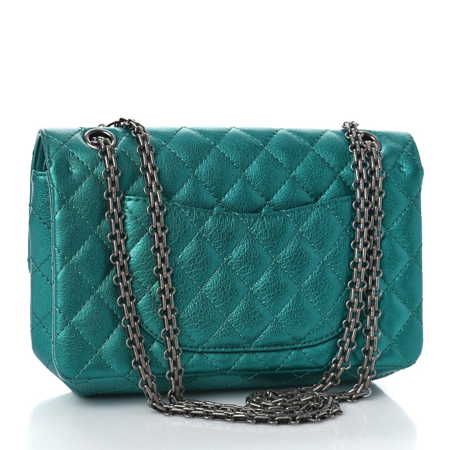 Metallic Sheepskin Quilted 2.55 Reissue 225 Flap Green