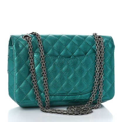 Chanel Metallic Sheepskin Quilted 2.55 Reissue 225 Flap Green 2 of 9