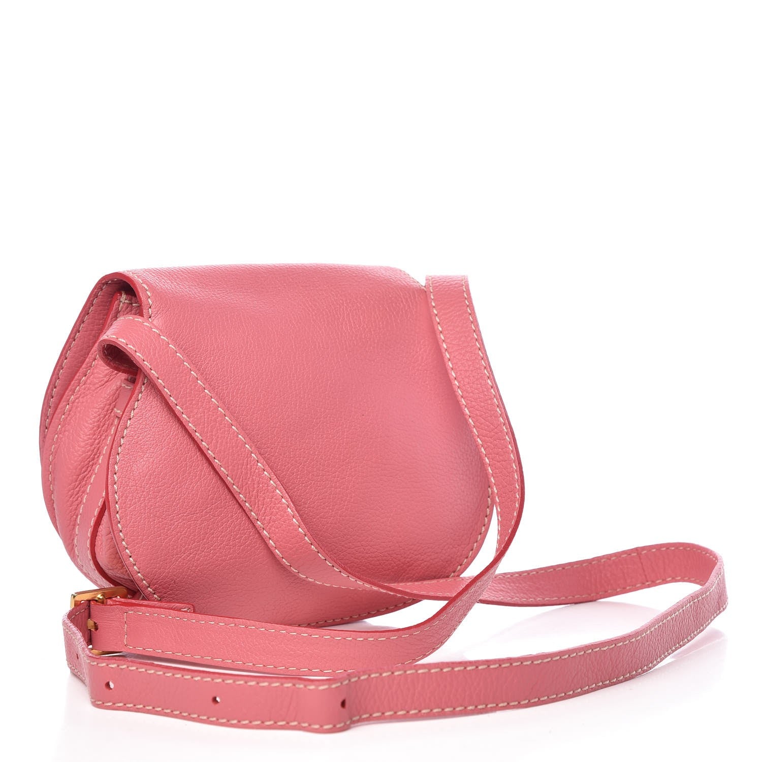 Chloe Calfskin Mini Marcie Round Crossbody Bag Magnolia 3 of 12