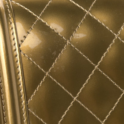 Chanel Metallic Patent Calfskin Quilted Medium Boy Flap Gold 16 of 16