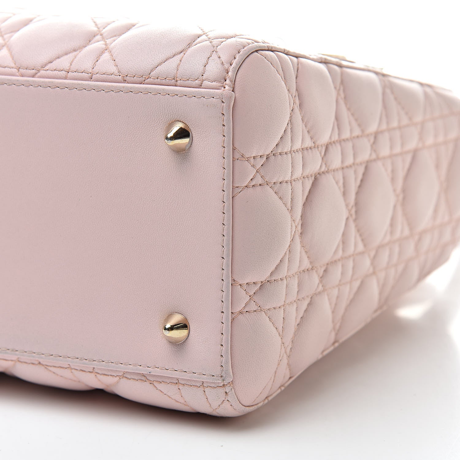 Christian Dior Lambskin Cannage Medium Lady Dior Light Pink 10 of 14