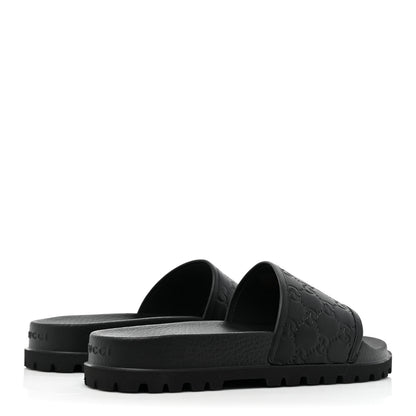 Gucci Guccissima Mens Lug Sole Slide Sandals 8 Black 5 of 12