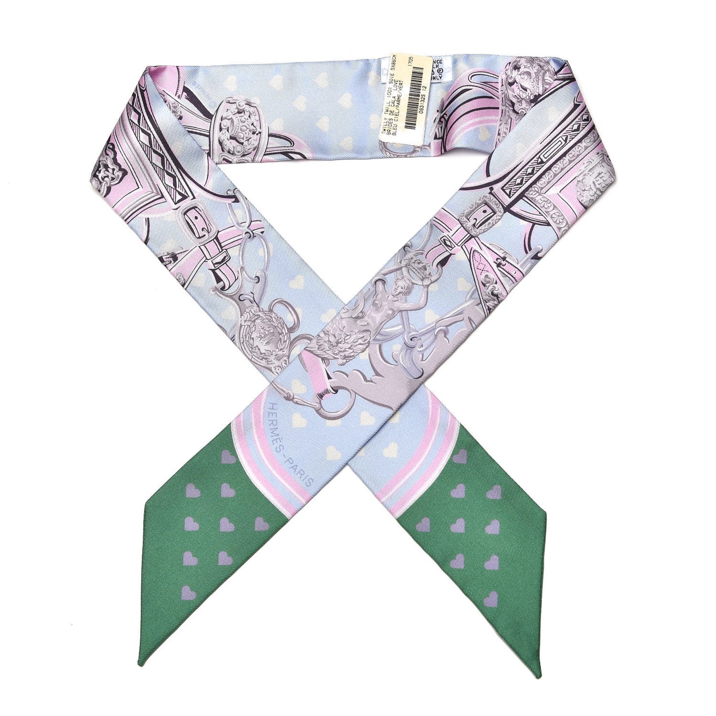 Silk Brides De Gala Love Twilly Bleu Ciel Parme Vert