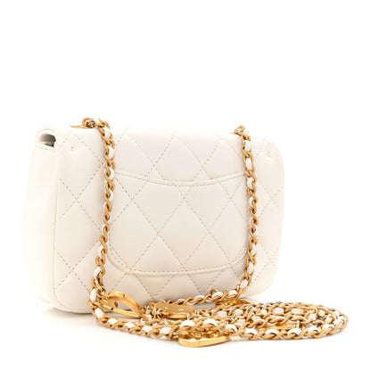 Chanel Lambskin Quilted Mini Heart Charms Flap White 3 of 15