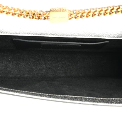 Saint Laurent Metallic Calfskin Medium Classic Monogram Kate Satchel Platine 5 of 18