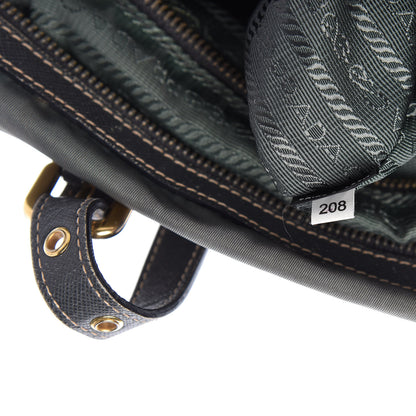 Prada Tessuto Nylon Saffiano Tote Grey 9 of 10