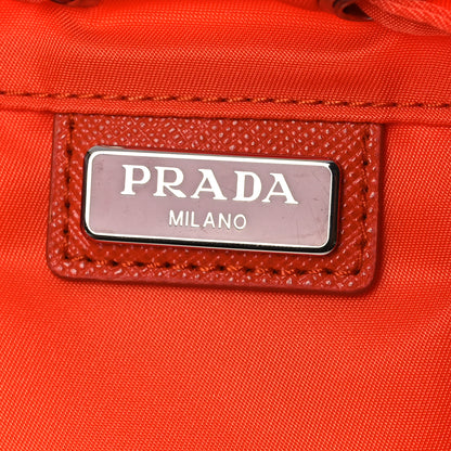 Prada Tessuto Nylon Vela Drawstring Pouch Orange 6 of 12