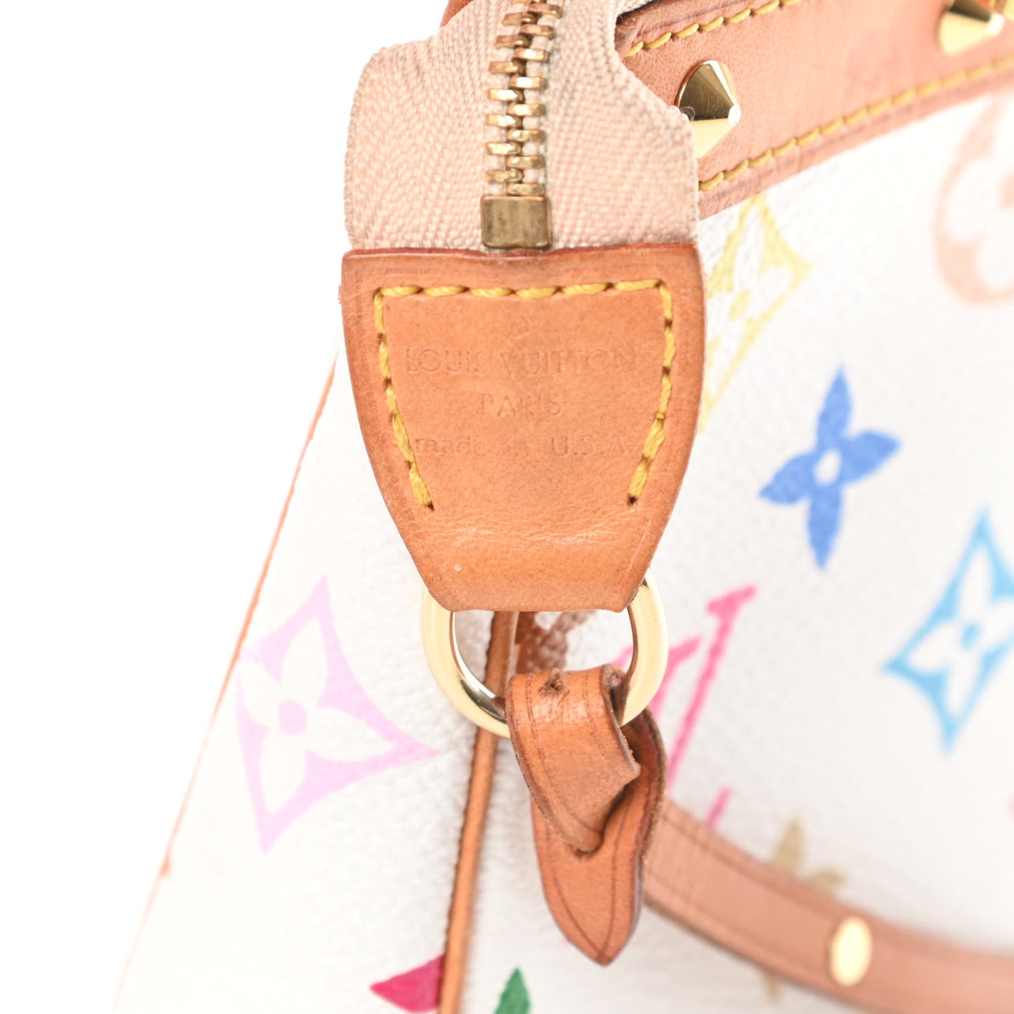 Monogram Multicolor Pochette Accessories White