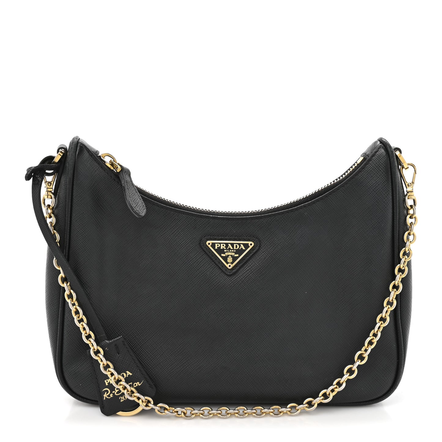 Saffiano Lux Re-Edition 2005 Shoulder Bag Black