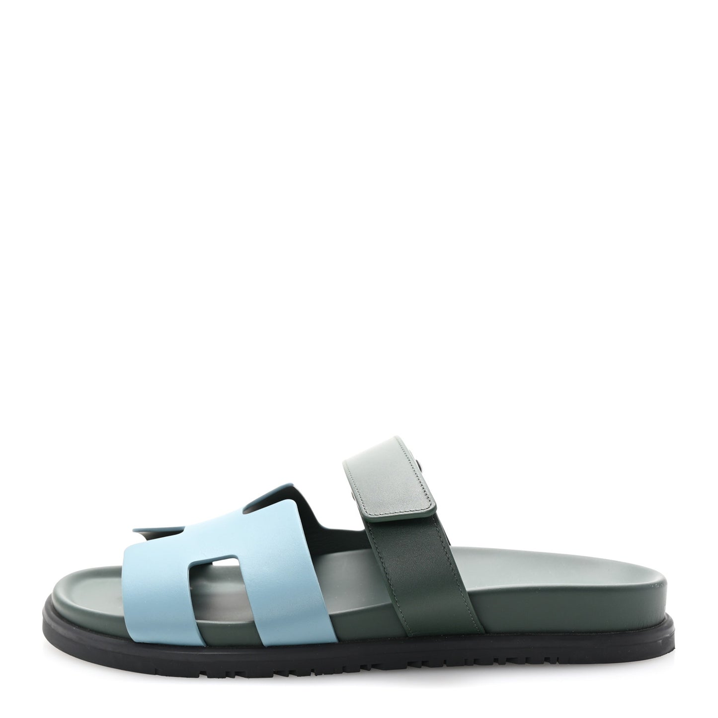 Calfskin Womens Chypre Sandals 40 Bleu Citadin Vert Bouteille
