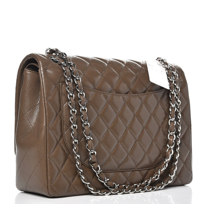 Chanel Caviar Quilted Maxi Double Flap Brown 4 of 9