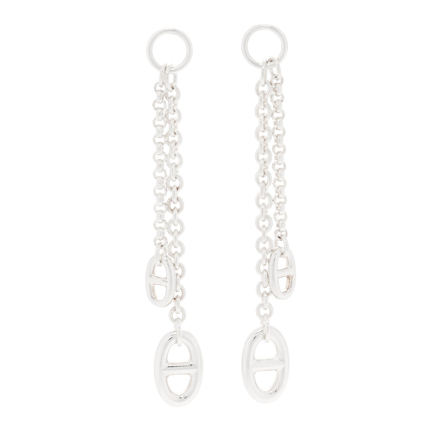 Hermes Sterling Silver PM Farandole Earrings 1 of 6