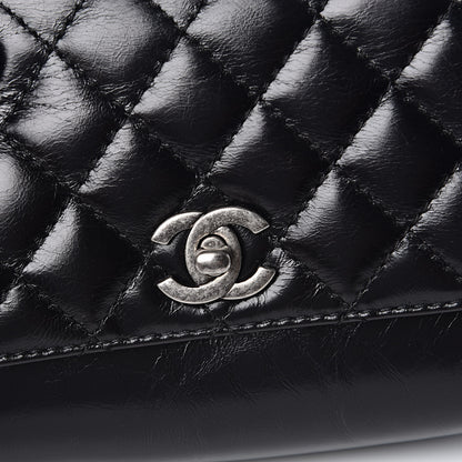 Chanel Aged Calfskin Quilted Double Sided Flap Black 10 of 11