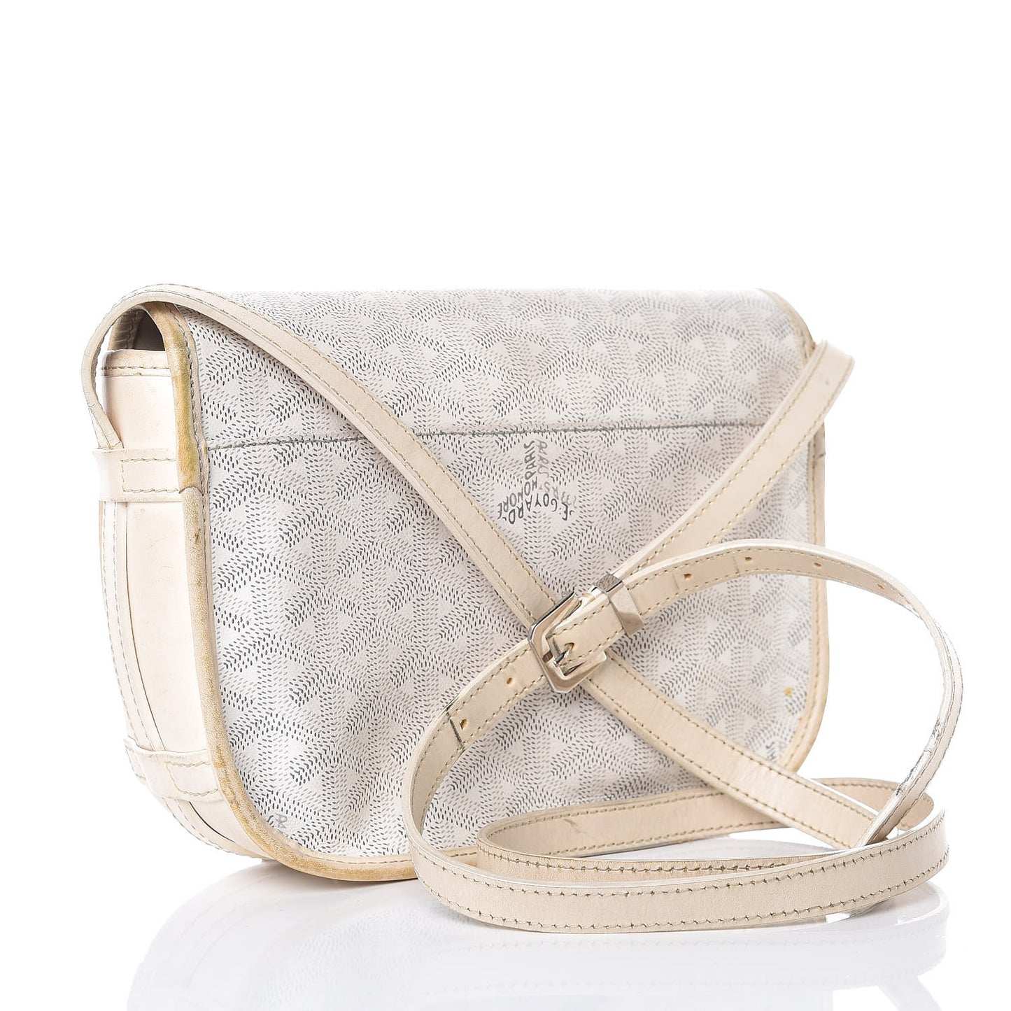 Goyardine Belvedere PM Messenger Bag White