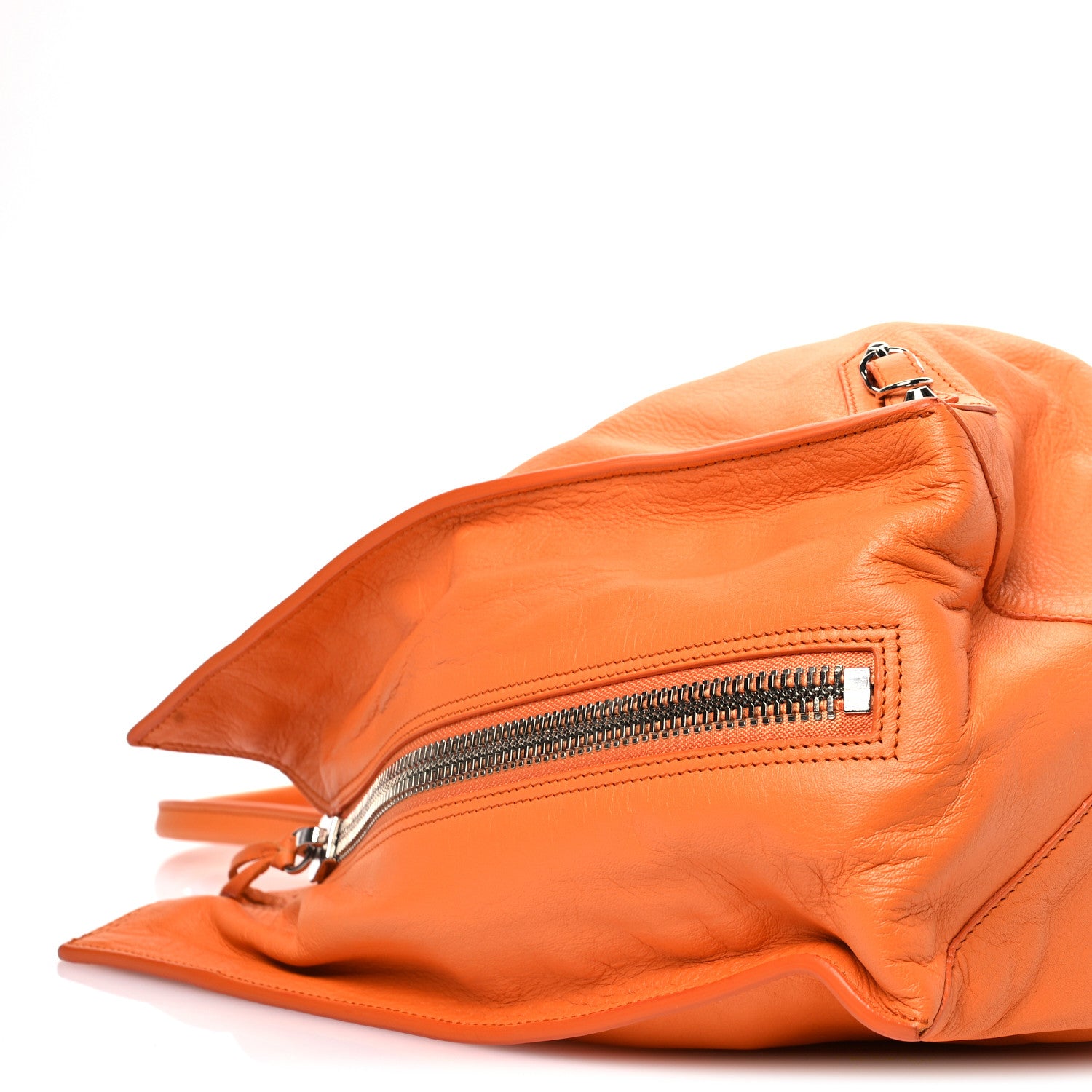 Balenciaga Veau Papier A4 Zip Around Tote Mandarine 11 of 13
