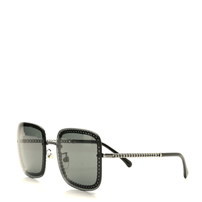 Chanel Chain Square Sunglasses 4244 Black 2 of 6