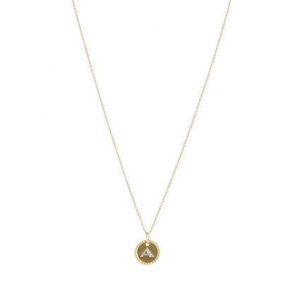 David Yurman 18K Yellow Gold Diamond Initial A Charm Necklace 1 of 6
