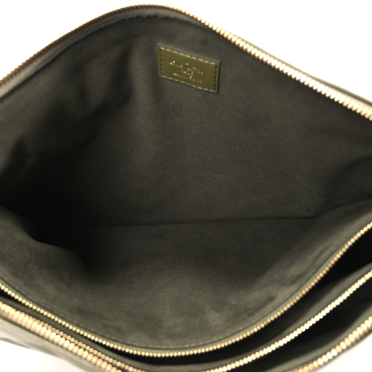 Lambskin Embossed Monogram Coussin MM Khaki