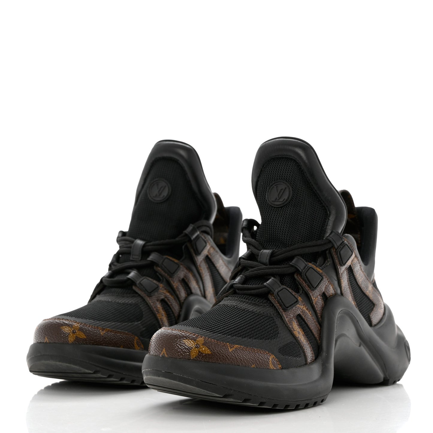 Calfskin Patent Monogram LV Archlight Sneakers 41 Black
