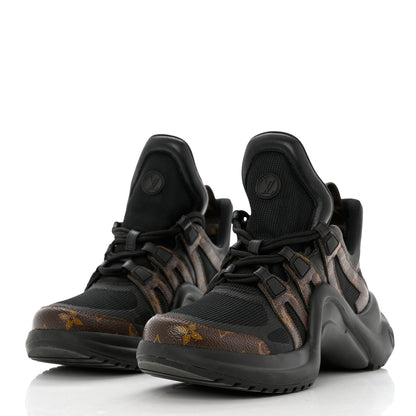 Louis Vuitton Calfskin Patent Monogram LV Archlight Sneakers 41 Black 3 of 9