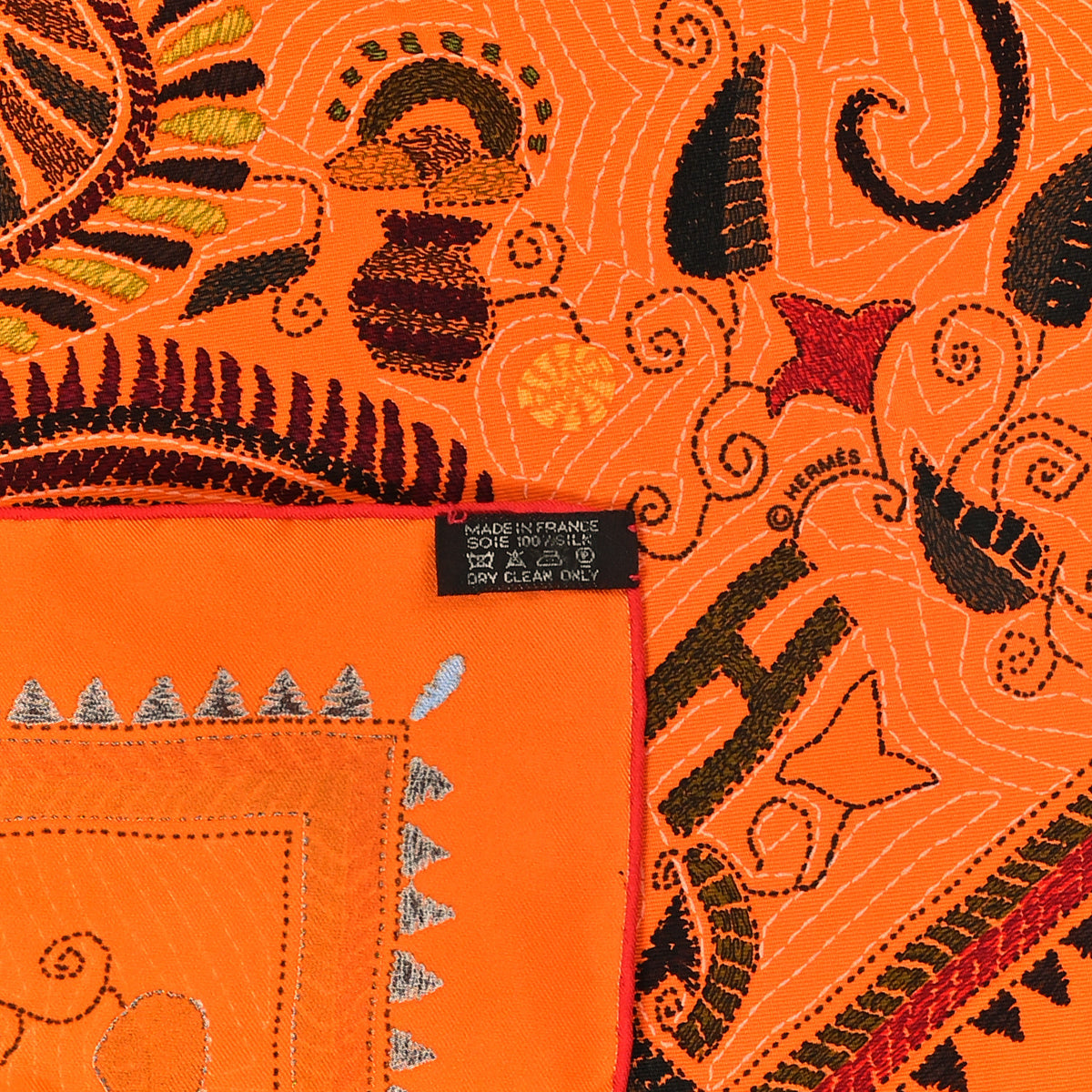 Silk Carre Kantha Scarf 90