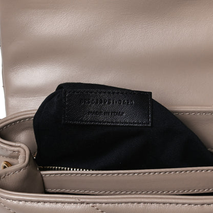 Saint Laurent Calfskin Y Quilted Monogram Toy Loulou Crossbody Bag Dark Beige 6 of 14