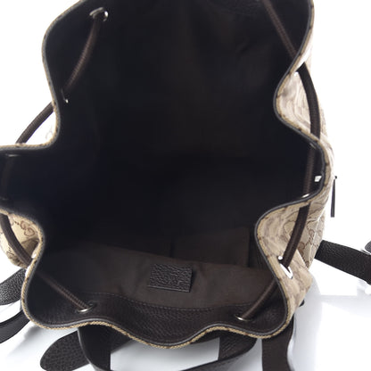Gucci Monogram Dollar Calfskin O Drawstring Backpack Beige Ebony Testa di Moro Dark Chocolate 5 of 12