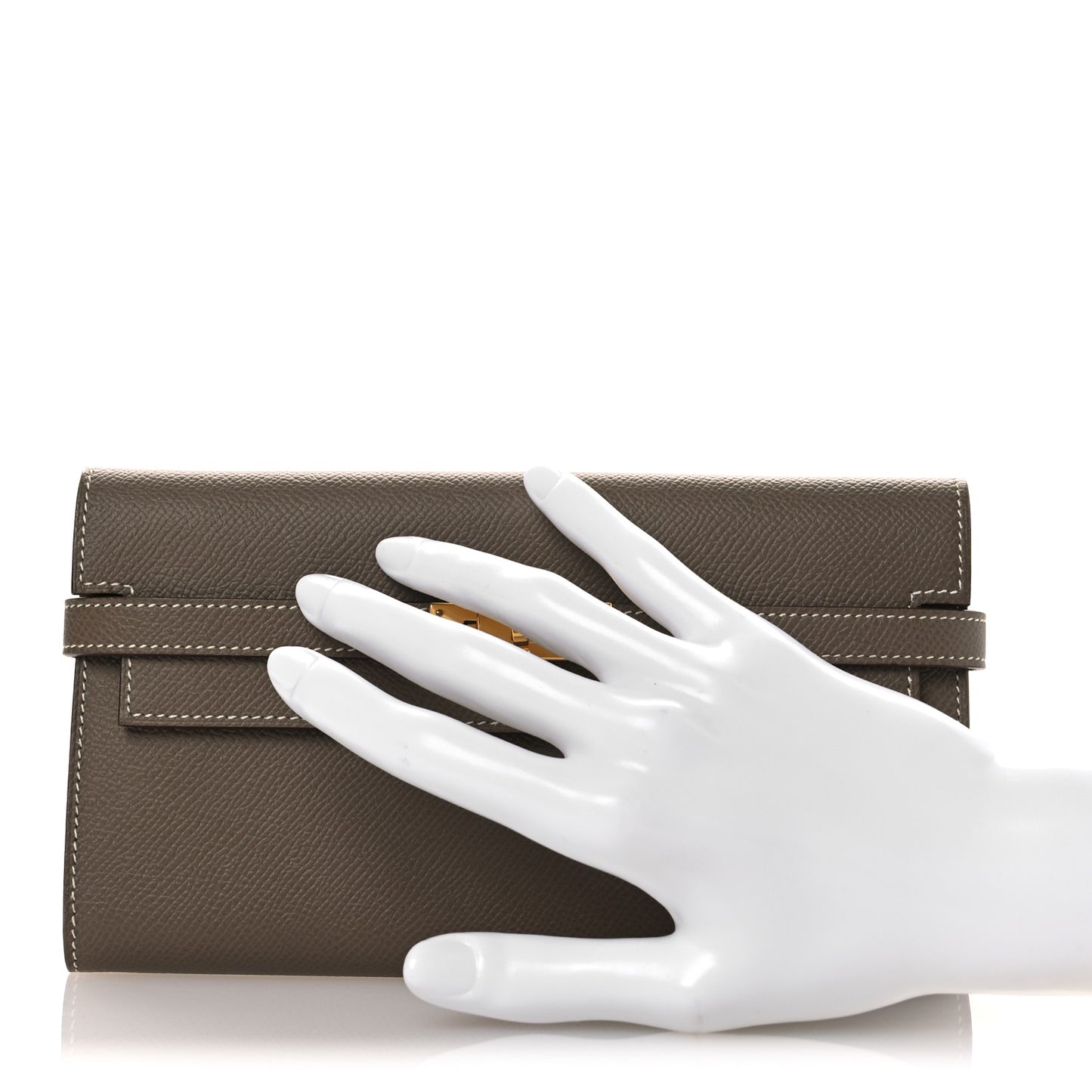 Epsom Kelly Longue Wallet Etoupe