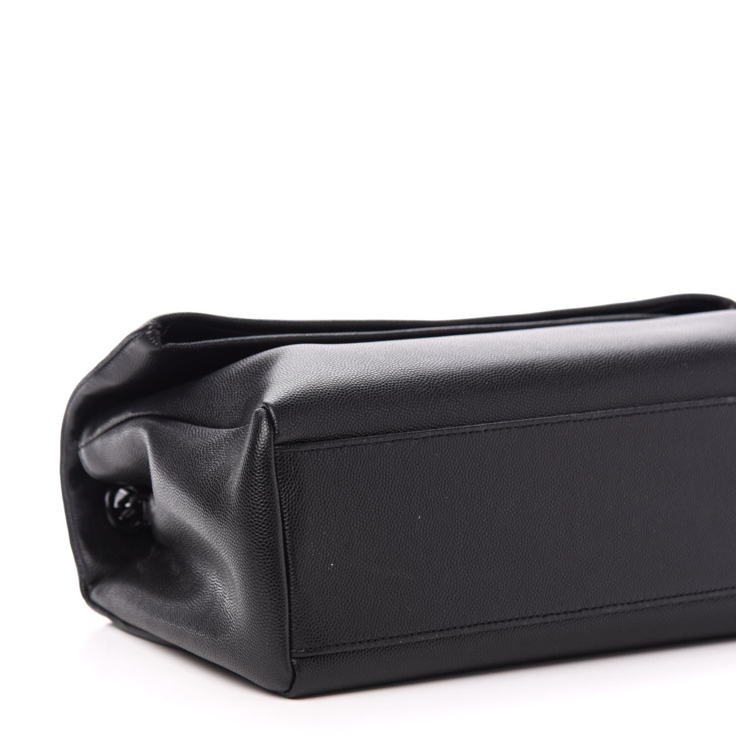 Saint Laurent Grain De Poudre Medium West Hollywood Monogram Fold-Over Black 8 of 10