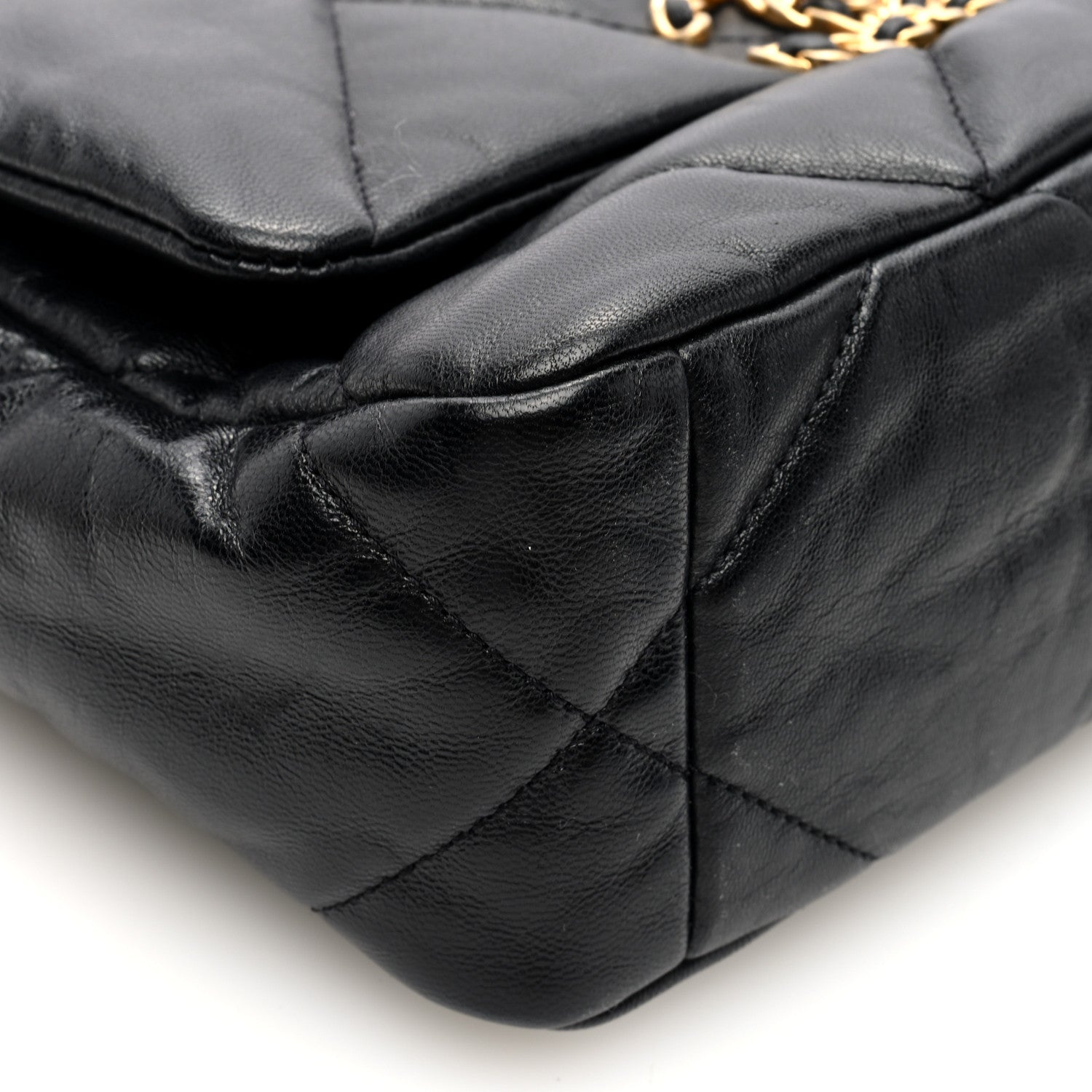 Chanel Goatskin Quilted Medium Chanel 19 Flap Black 9 of 10