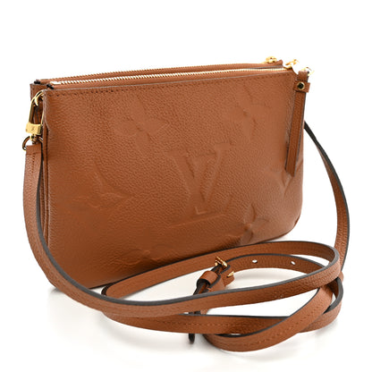 Louis Vuitton Empreinte Monogram Giant Double Zip Pochette Caramel 2 of 9